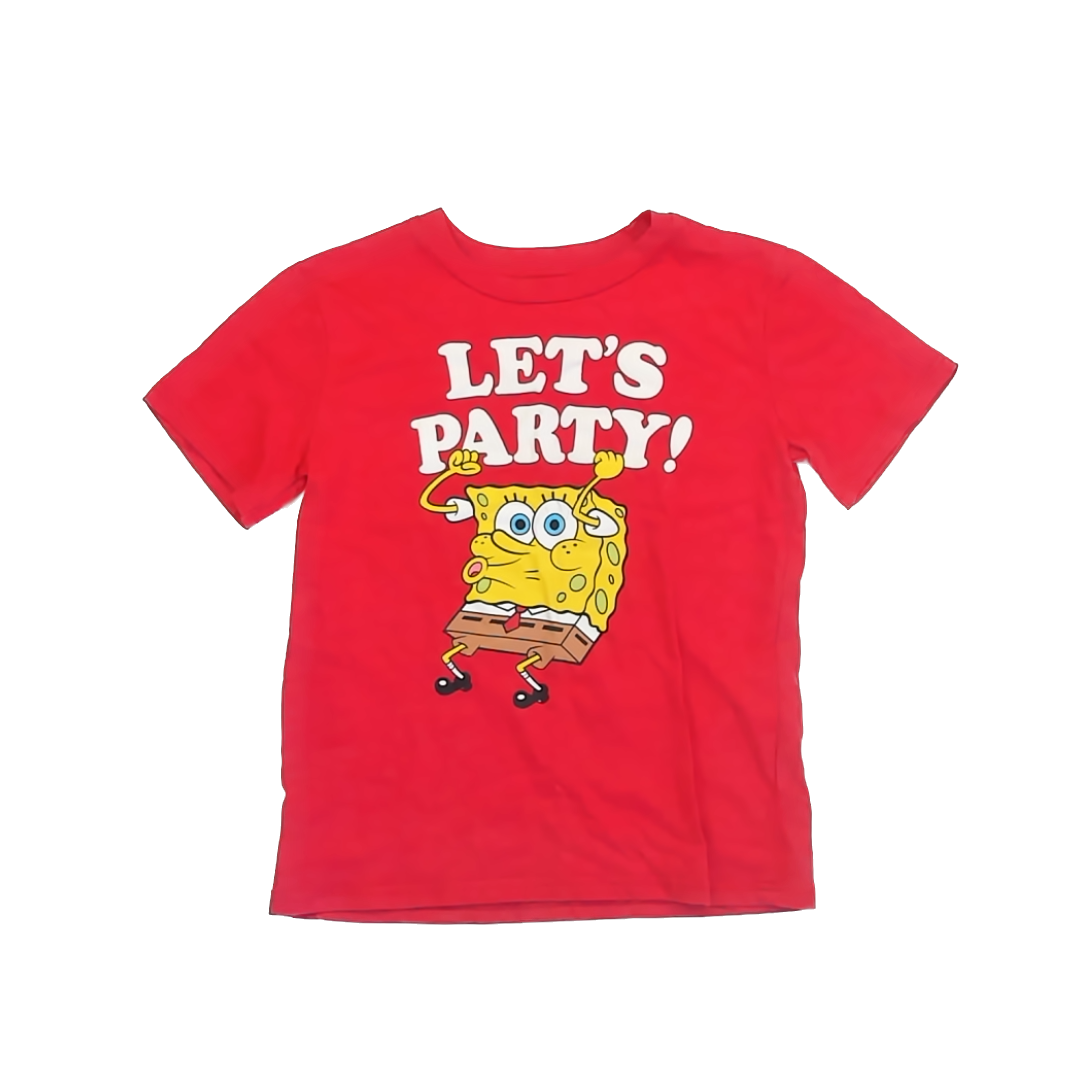 Nickelodeon Boys Red Spongebob T-Shirt Size: 10-12 Years Red Spongebob