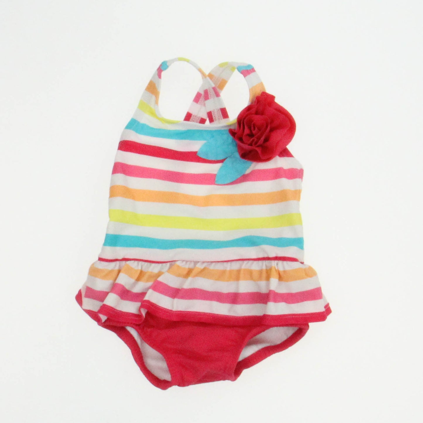 Gymboree Girls Red Stripe 1-piece Swimsuit Size: 6-9 Months Red Stripe