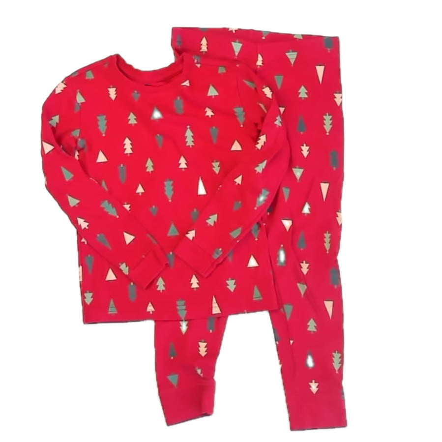 Primary.com Unisex Red Trees 2-piece Pajamas Size: 4T Red Trees