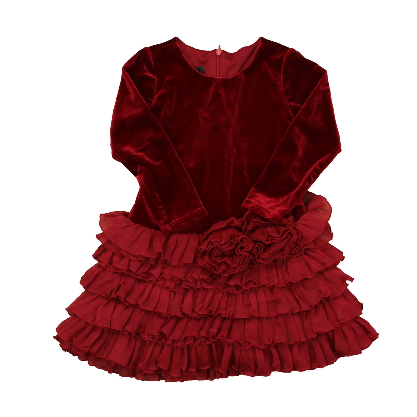 Isobella & Chloe Girls Red | Velvet Special Occasion Dress Size: 2T Red | Velvet