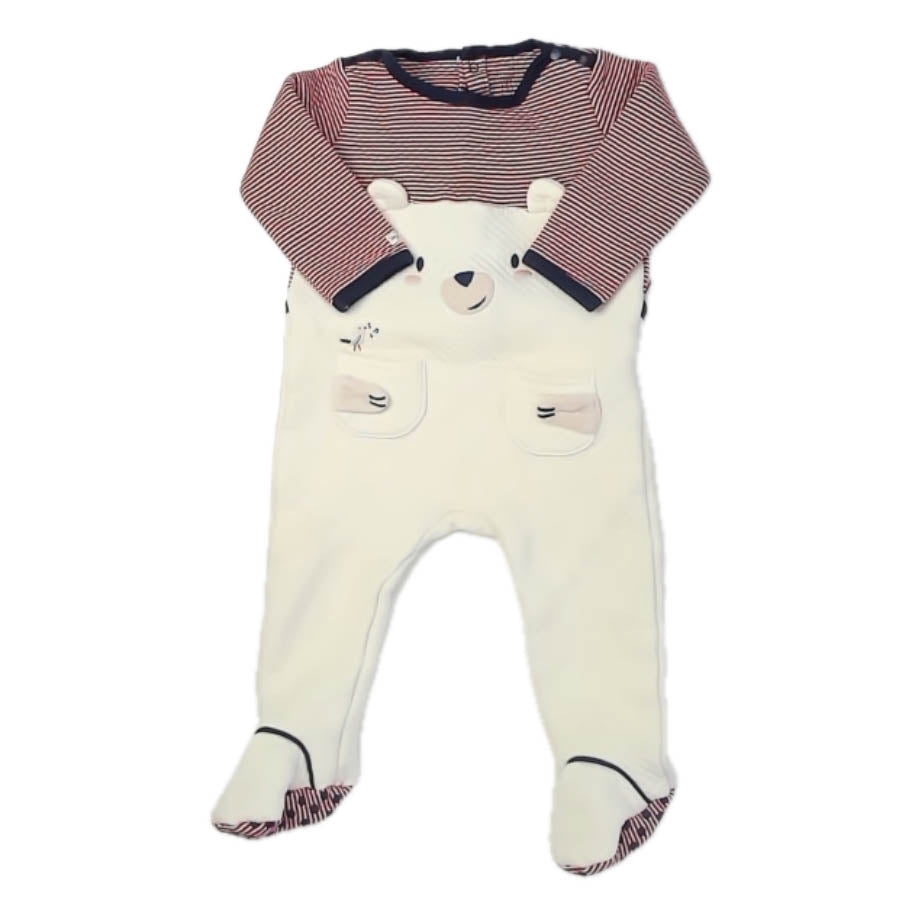 Sergent Major Boys Red | White Bear Long Sleeve Outfit Size: 24 Months Red | White Bear
