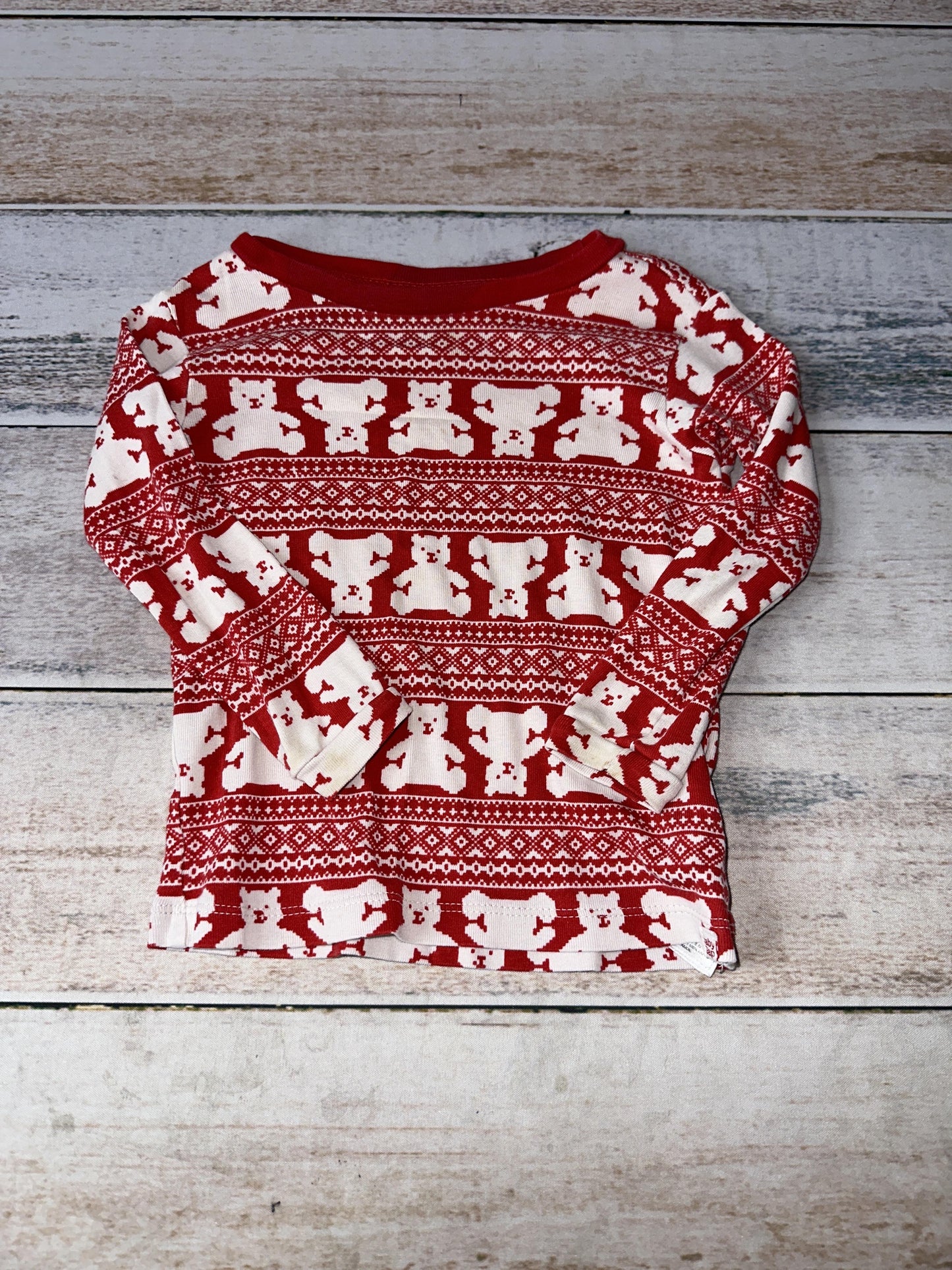 Gap Unisex Red | White | bears | Holiday Pajamas Size: 18-24 months Red | White | bears | Holiday