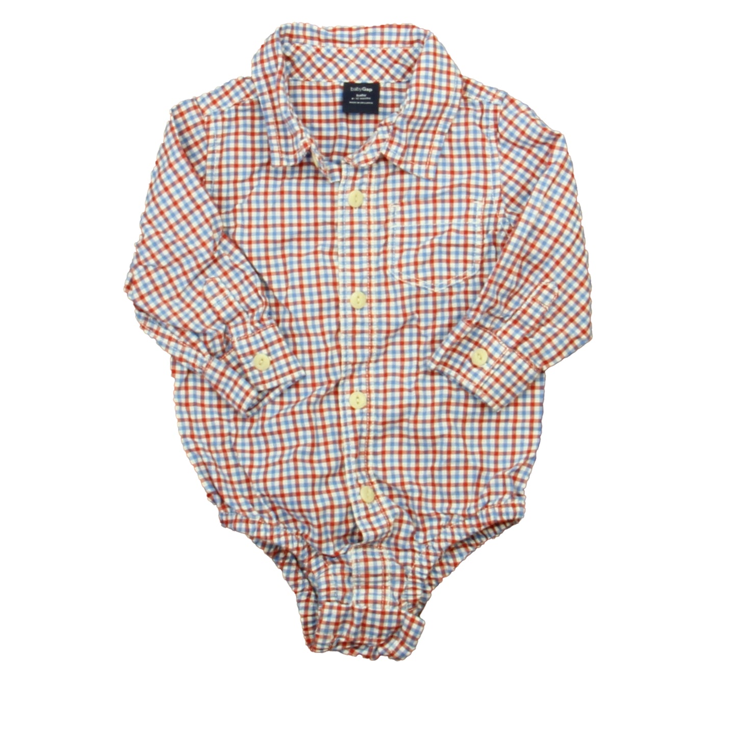 Gap Boys Red | White | Blue Onesie Size: 6-12 Months Red | White | Blue