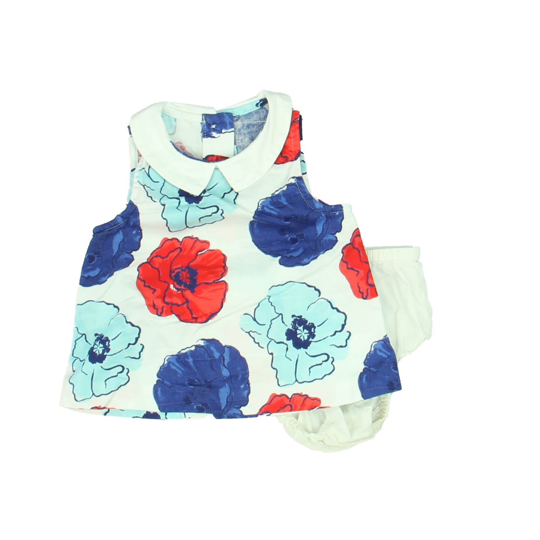 Janie and Jack Girls Red | White | Blue Tank Top Size: 6-12 Months Red | White | Blue