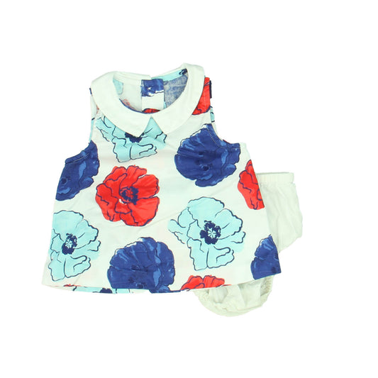Janie and Jack Girls Red | White | Blue Tank Top Size: 6-12 Months Red | White | Blue