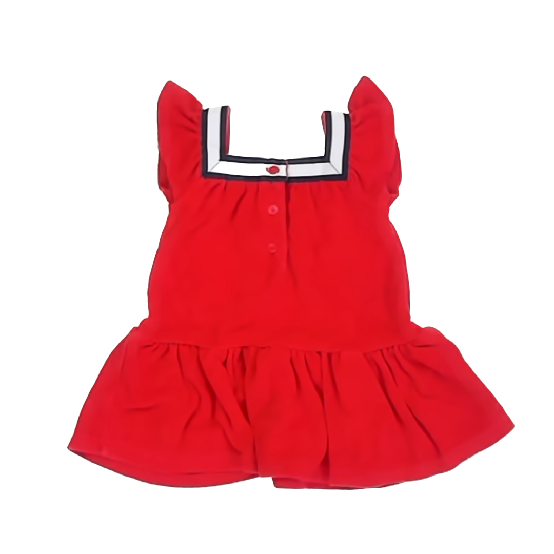 Janie and Jack Girls Red | White | Blue Dress Size: 6-12 Months Red | White | Blue