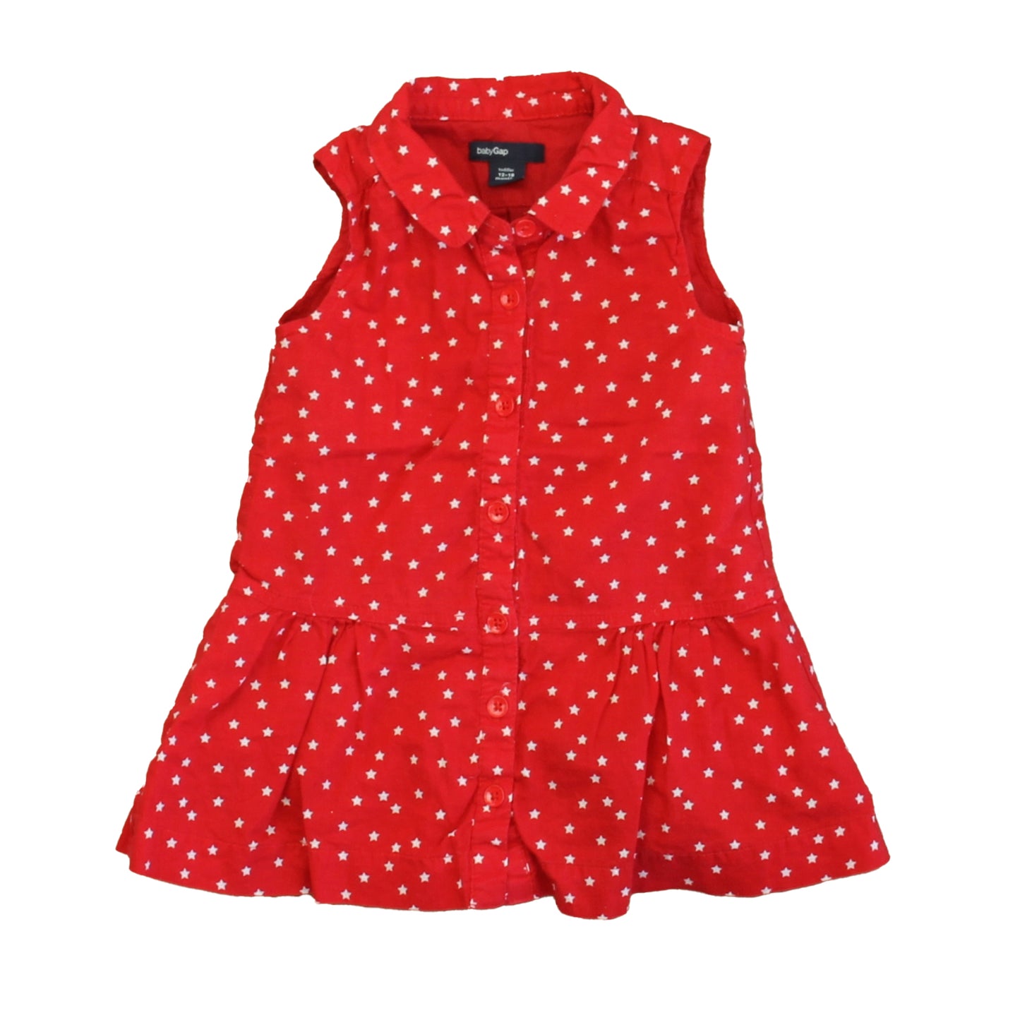 Gap Girls Red | White Stars Dress Size: 12-18 Months Red | White Stars