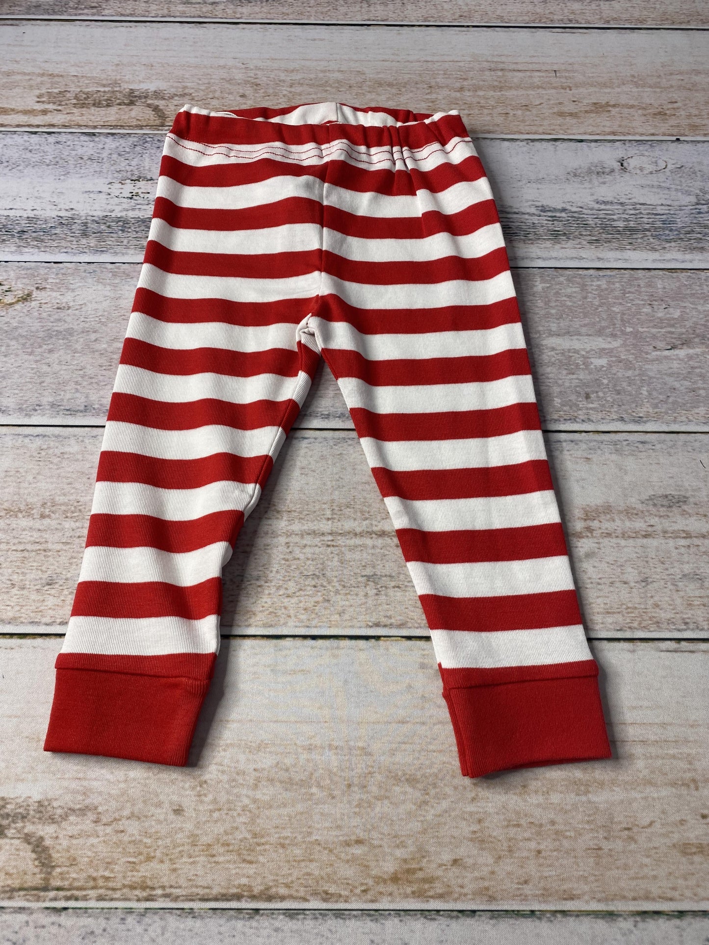 Under The Nile Unisex Red | White | Stripe Pajamas Size: 12M Red | White | Stripe