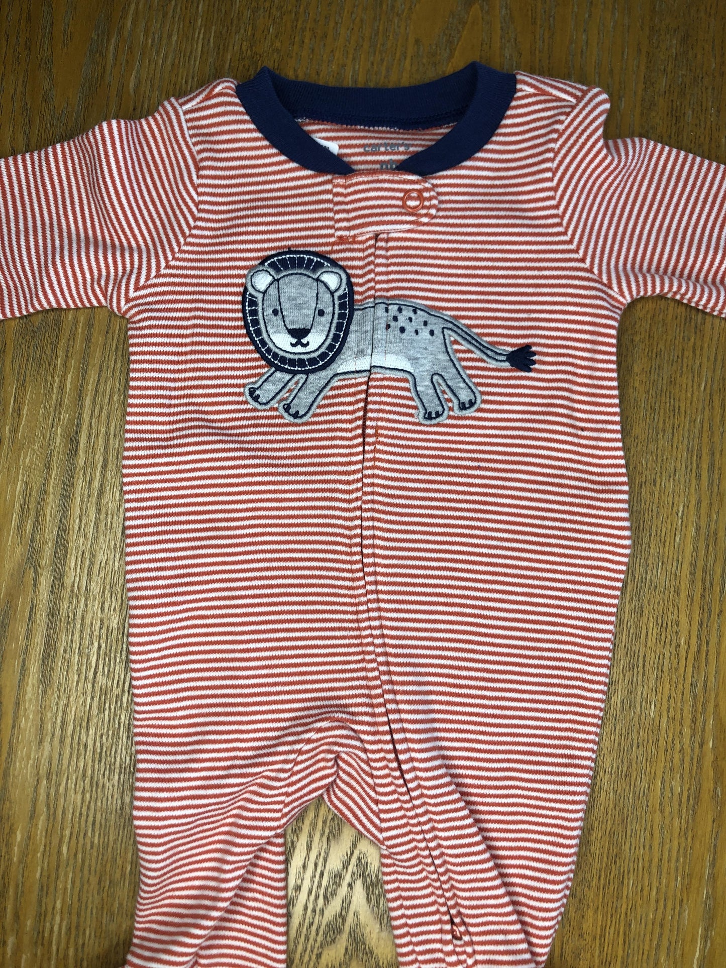 Carters Unisex Red | White | Striped Pajamas Size: Newborn Red | White | Striped