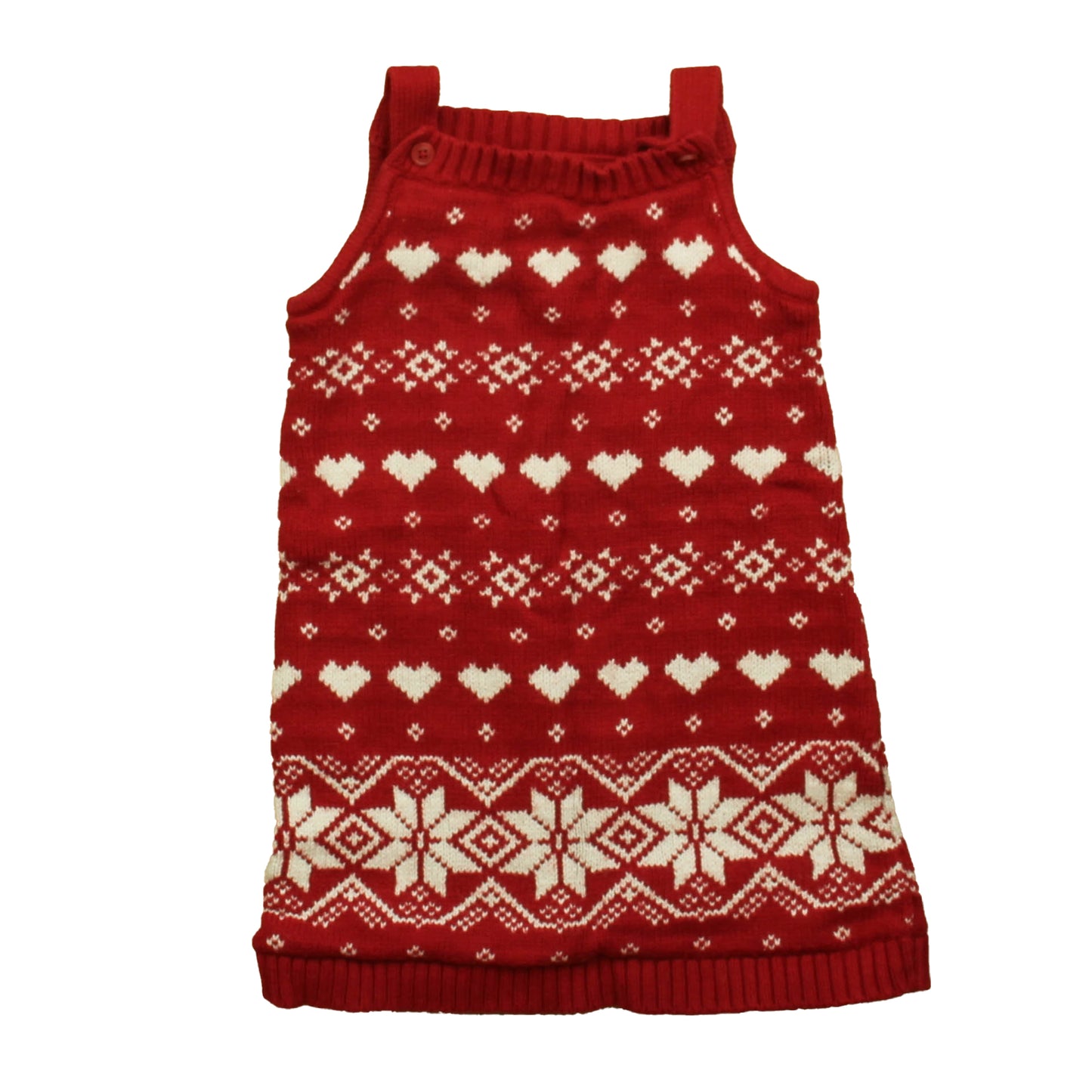 Janie and Jack Girls Red | White Dress Size: 3T Red | White