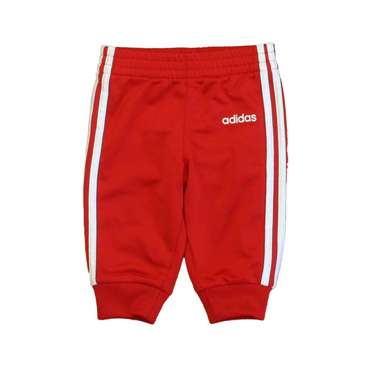 Adidas Boys Red | White Athletic Pants Size: 3 Months Red | White