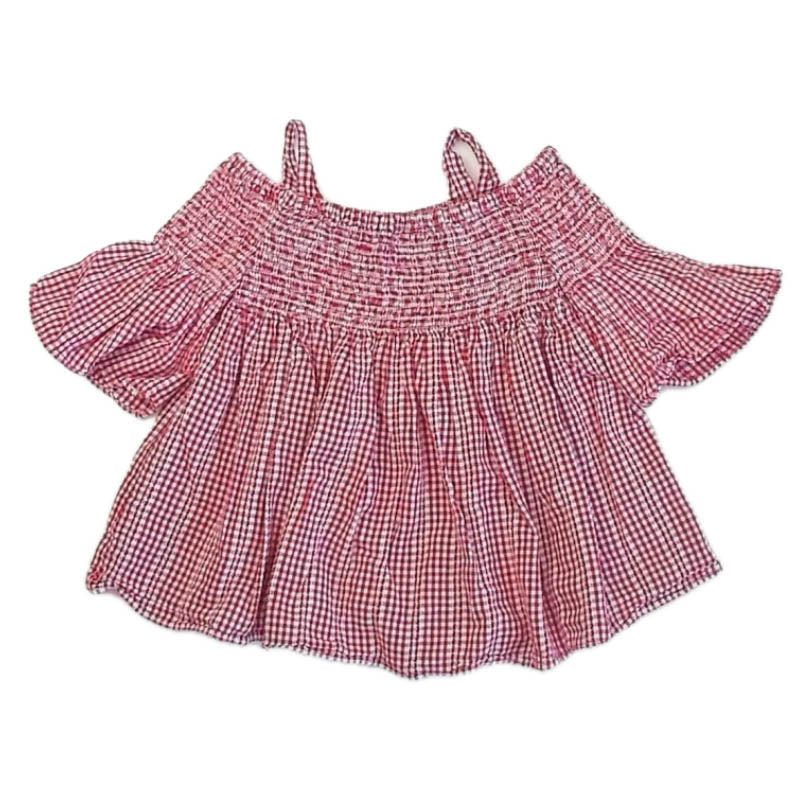 Pippa & Julie Girls Red | White Blouse Size: 3T Red | White