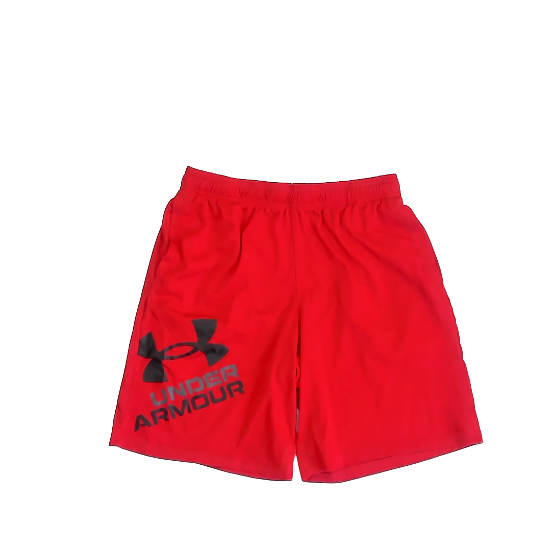 Under Armour Boys Red Athletic Shorts Size: YXL Red