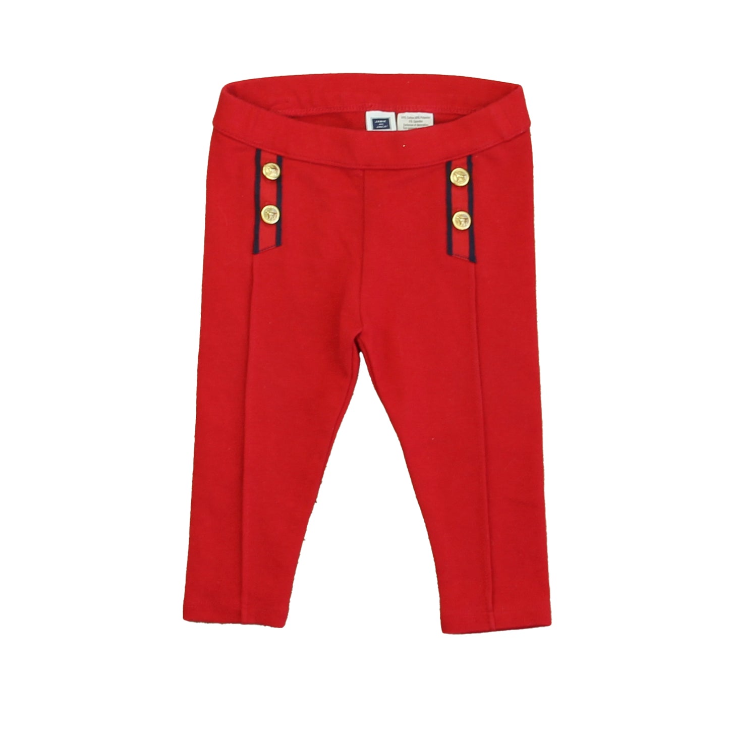 Janie and Jack Girls Red Leggings Size: 6-12 Months