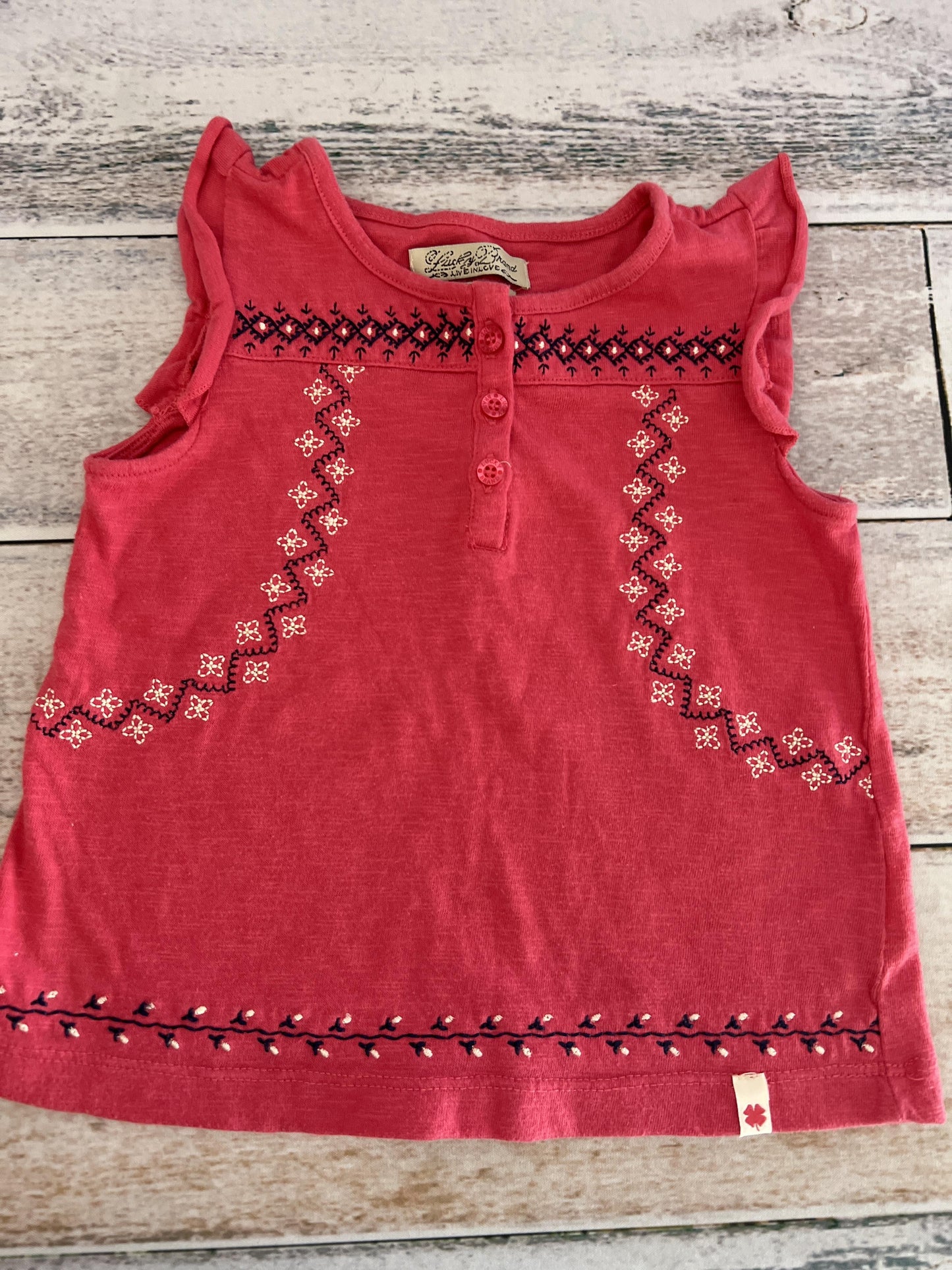 Lucky Brand Girls Red Shirt Size: 4T Red