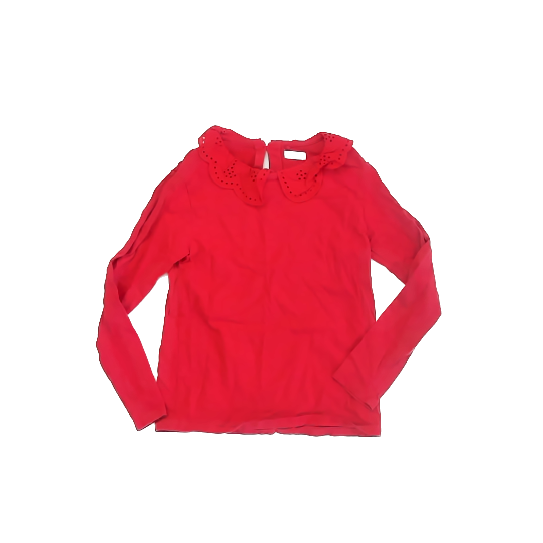 Next Girls Red Long Sleeve Shirt Size: 8 Years Red