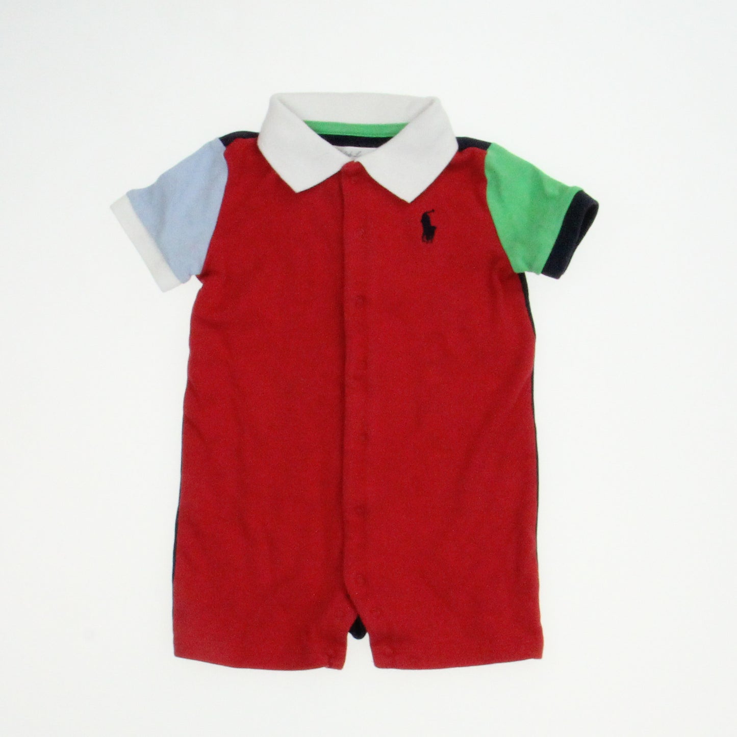 Ralph Lauren Boys Red Romper Size: 9 Months Red