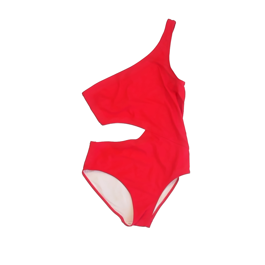 Solid & Striped Girls Red 1-piece Swimsuit Size: Adult M Red