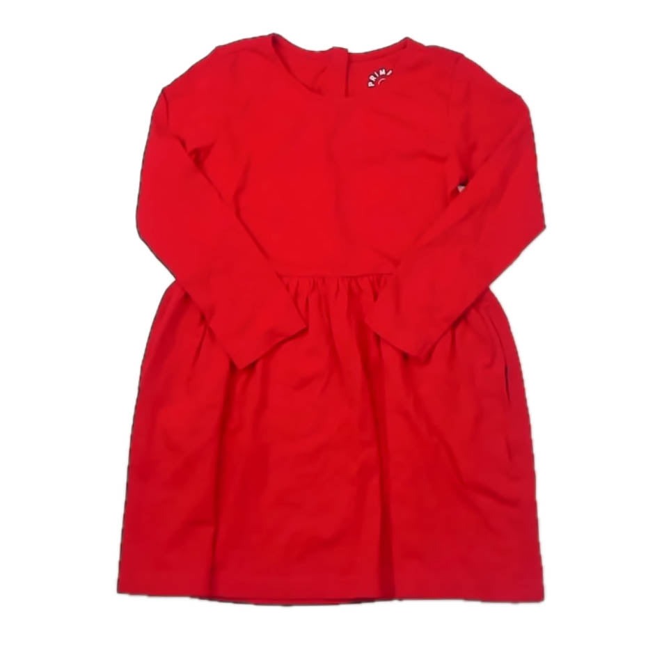 Primary.com Girls Red Dress Size: 4T Red