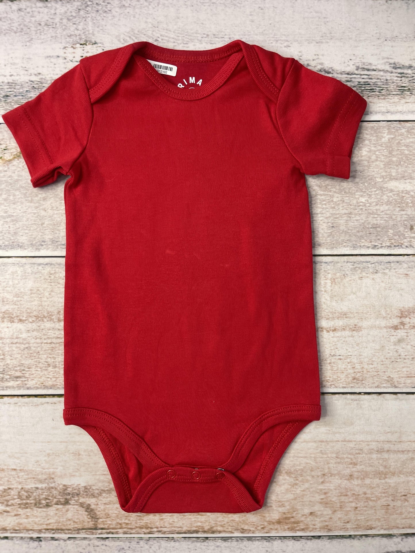 Primary Unisex Red Onesie Size: 6-9 months Red