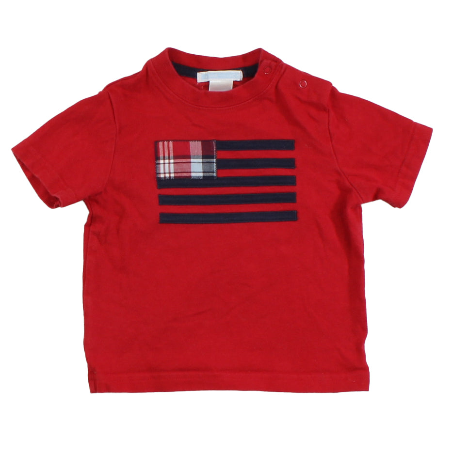 Janie and Jack Boys Red T-Shirt Size: 6-12 Months Red
