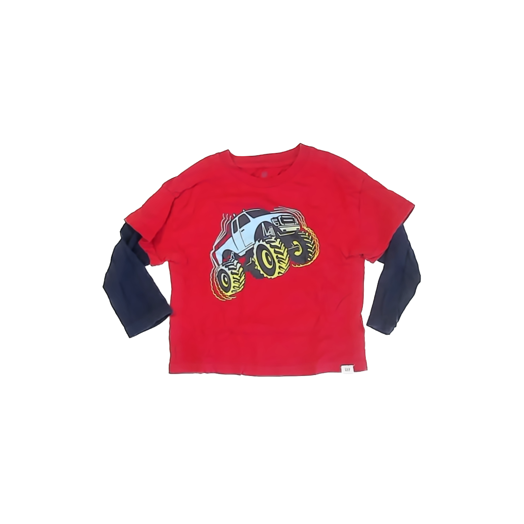 Gap Boys Red Long Sleeve T-Shirt Size: 3T Red