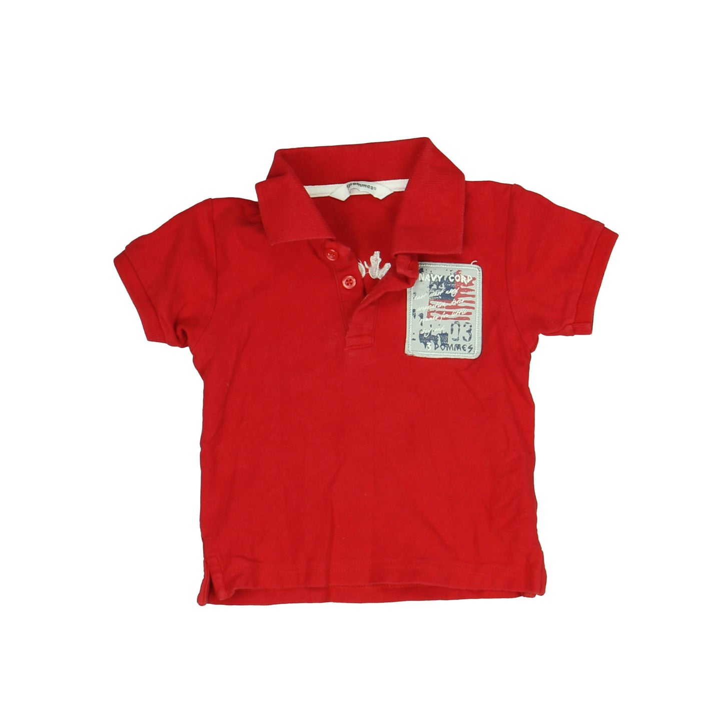 3 Pommes Boys Red Polo Shirt Size: 2T Red
