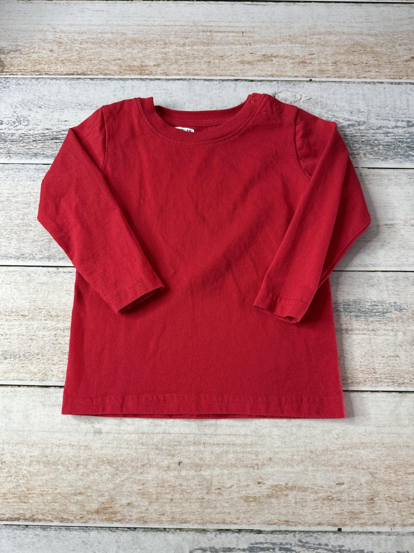 Primary Unisex Red Long Sleeve T-Shirt Size: 12-18 months Red