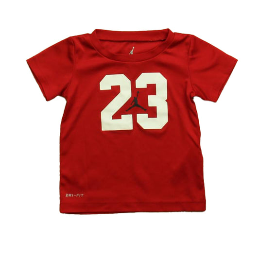 Air Jordan Boys Red Athletic Top Size: 24 Months