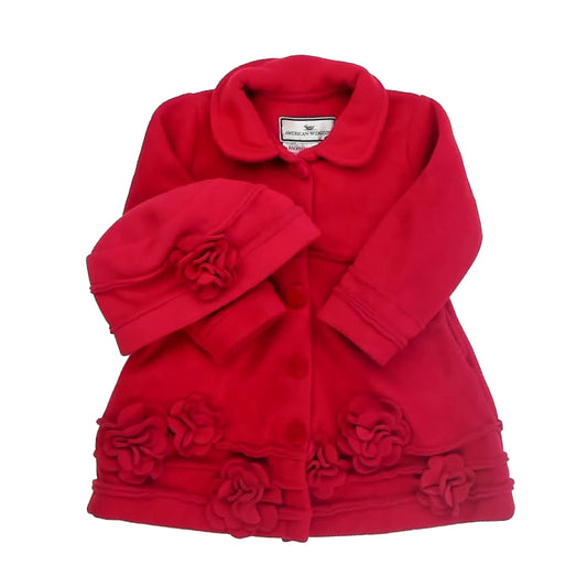 Amerian Widgeon Girls Red Winter Coat Size: 2T Red