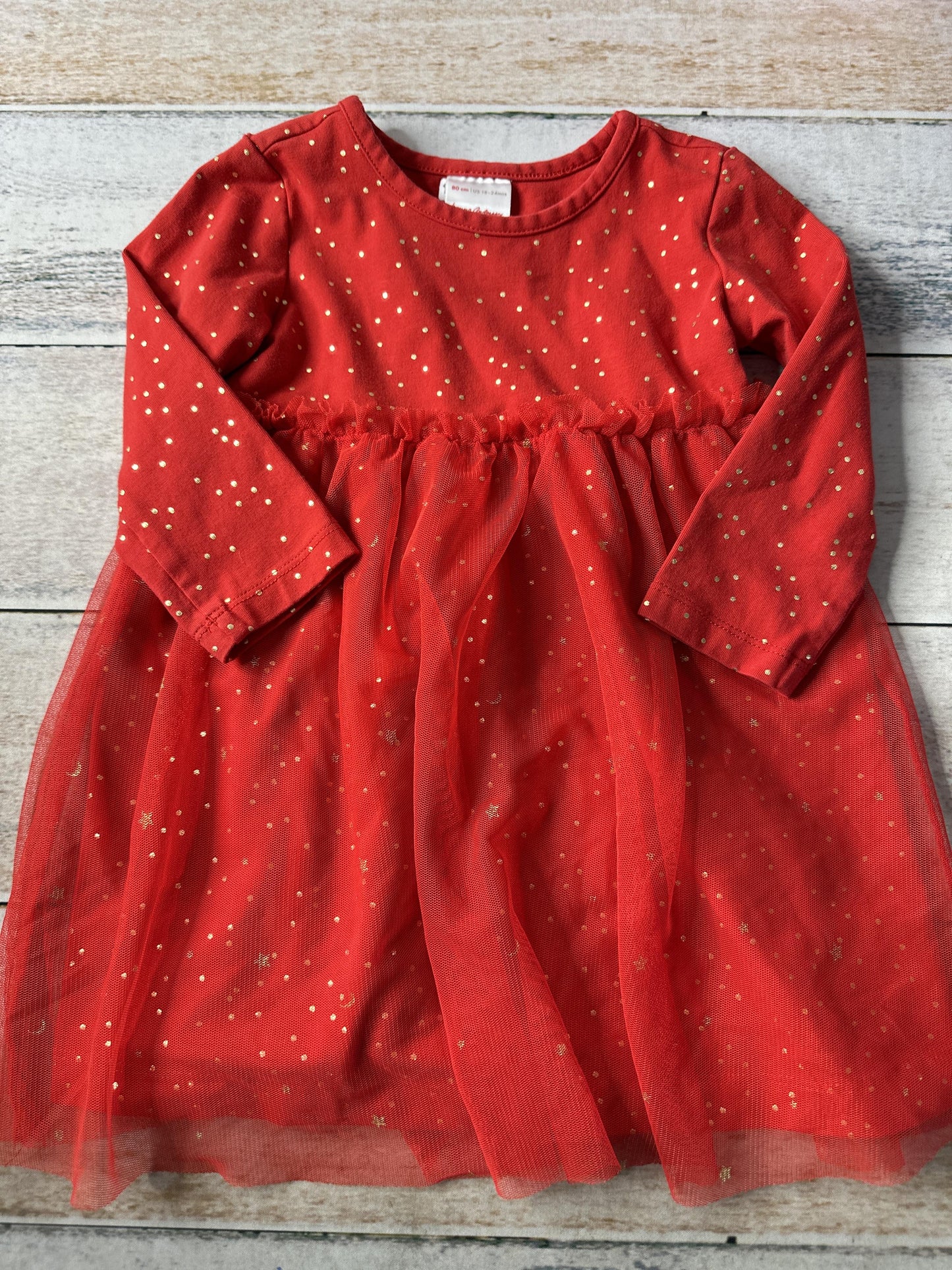 Hanna Andersson Girls Red Dress Size: 18-24 months Red