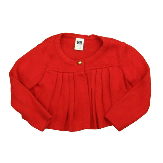 Janie and Jack Girls Red Cardigan Size: 6-12 Months Red