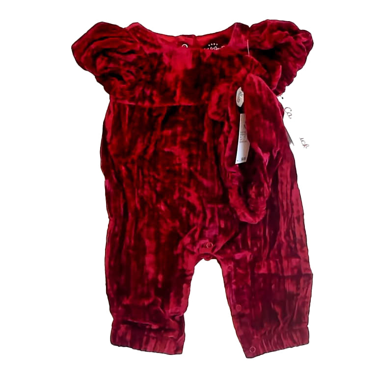 Cat & Jack Girls Red Romper Size: Newborn Red