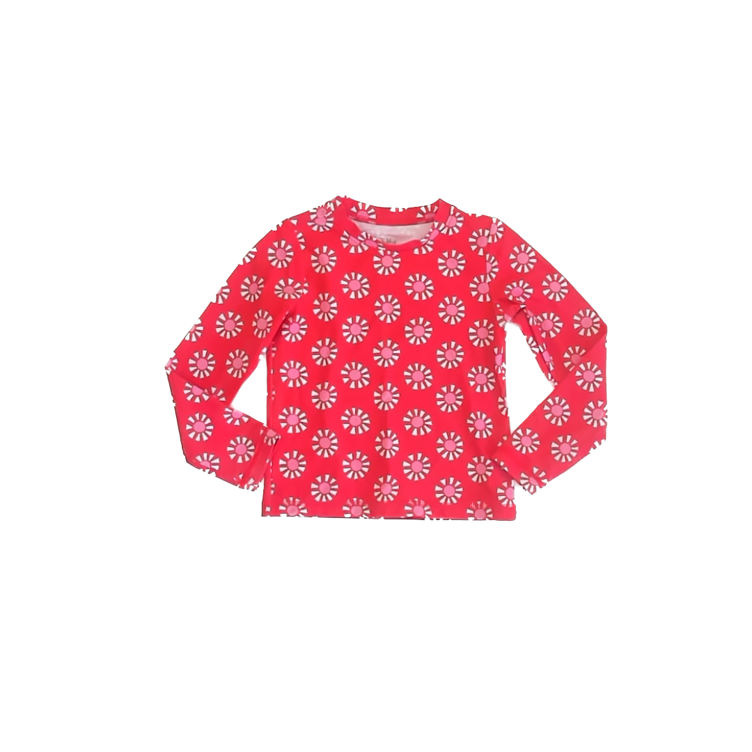 Primary Girls Red Rashguard Size: 4T Red