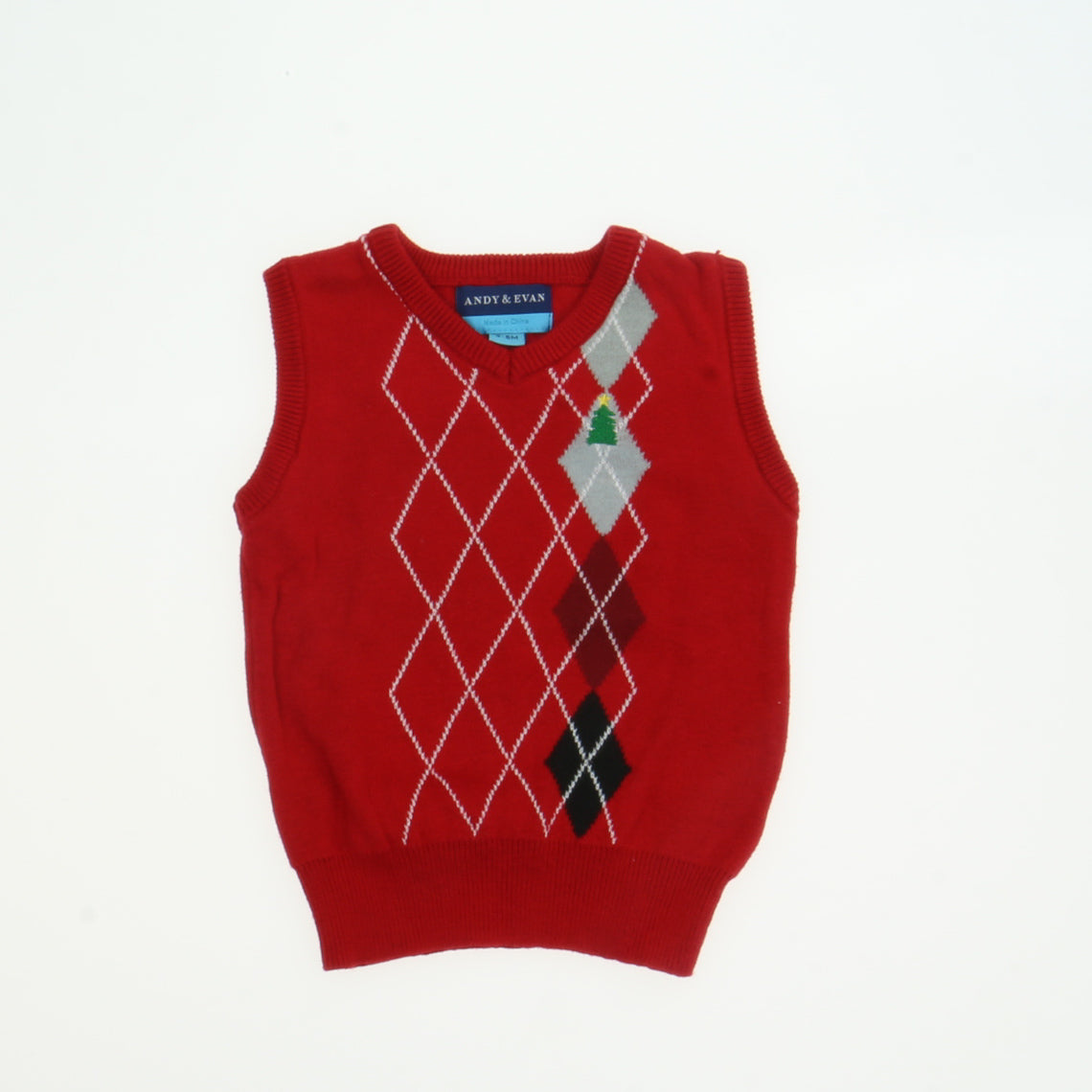 Andy & Evan Boys Red Sweater Vest Size: 3-6 Months Red