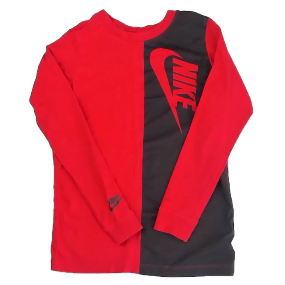 Nike Boys Red Long Sleeve T-Shirt Size: 10-12 Years Red