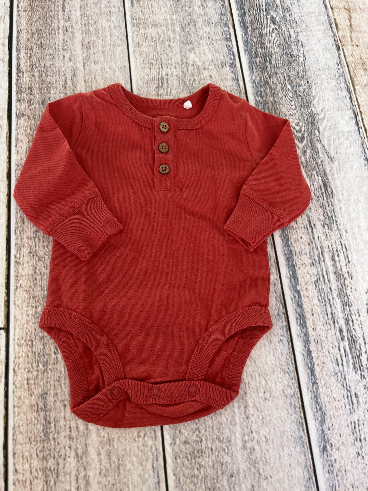Oliver & Rain Boys Red Onesie Size: Newborn Red