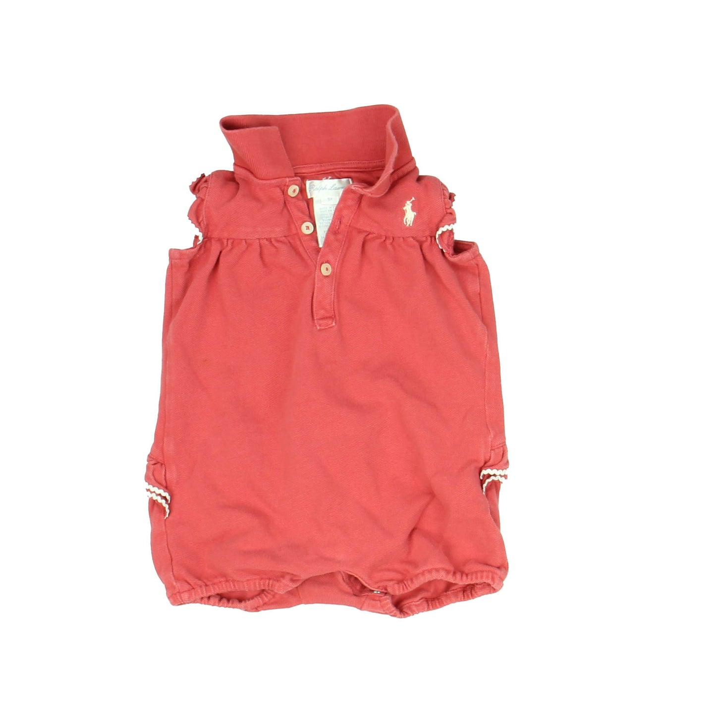 Ralph Lauren Girls Red Romper Size: 9 Months Red