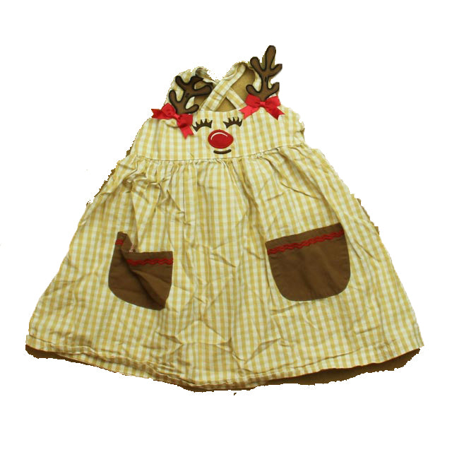 Lil Cactus Girls Reindeer Dress Size: 3T Reindeer