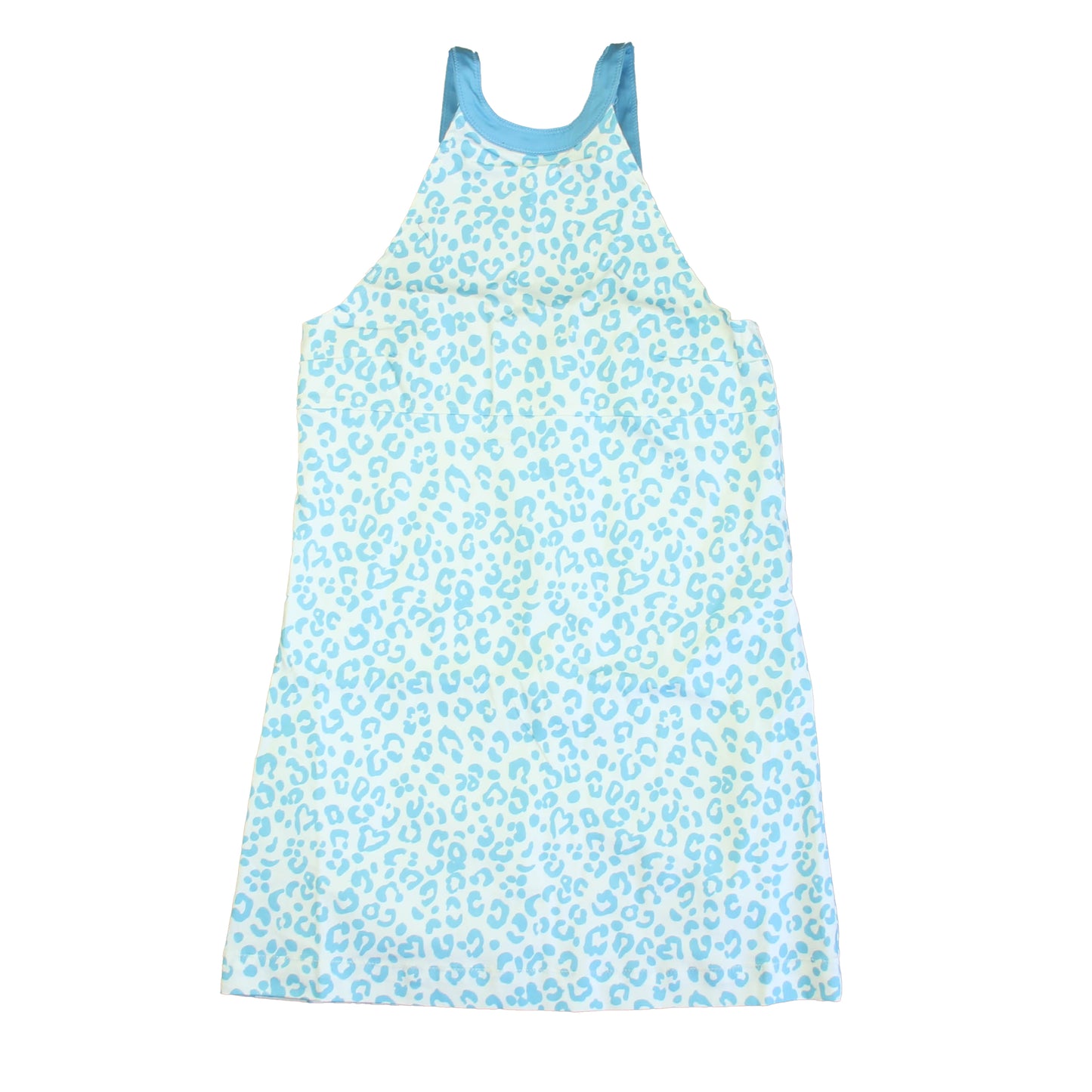 Classic Prep Girls Robbins Egg Leopard Dot Dress Size: 6-14 Years Robbins Egg Leopard Dot