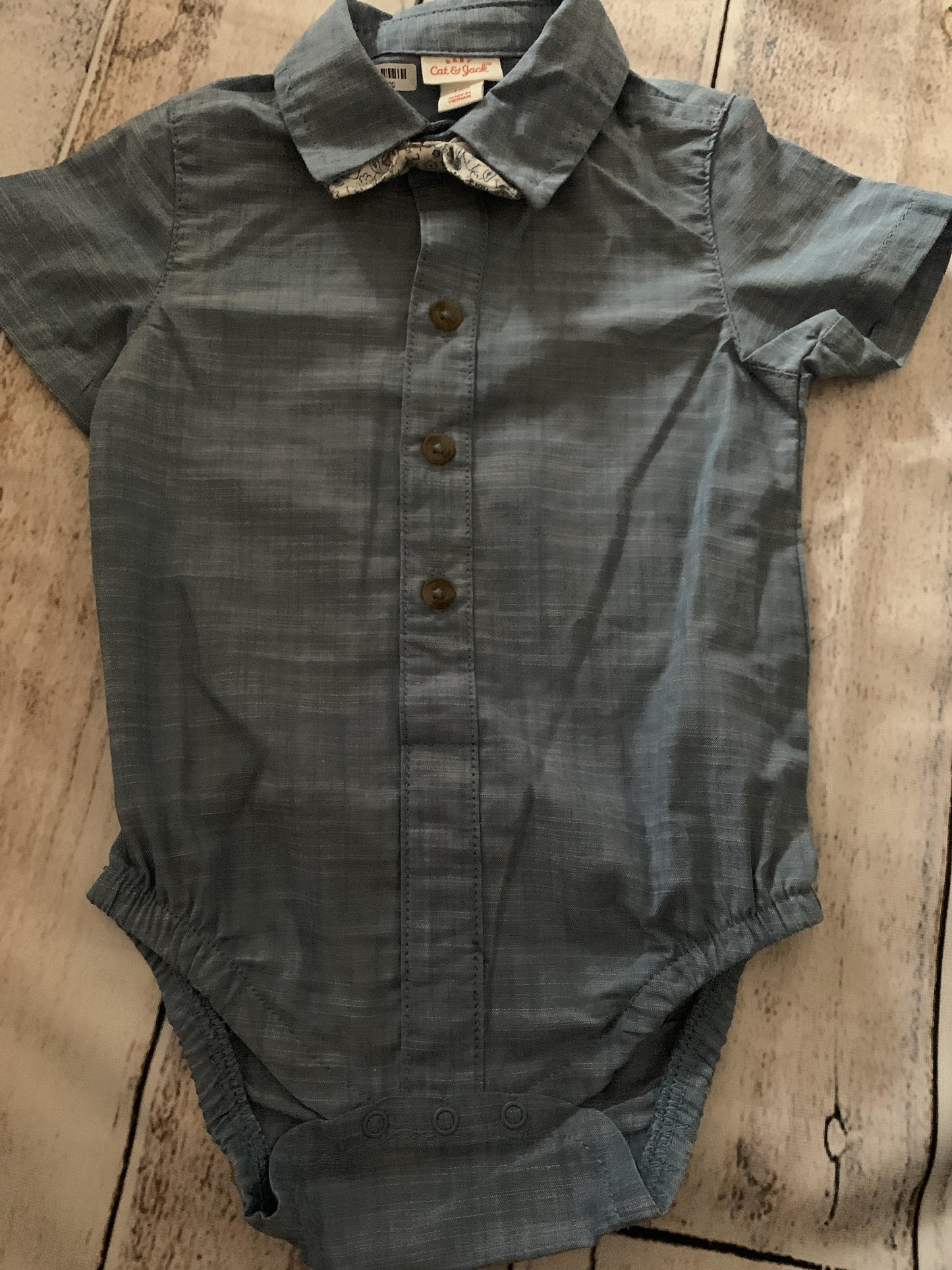 Cat & Jack Boys Royal Blue Onesie Size: 12M Royal Blue