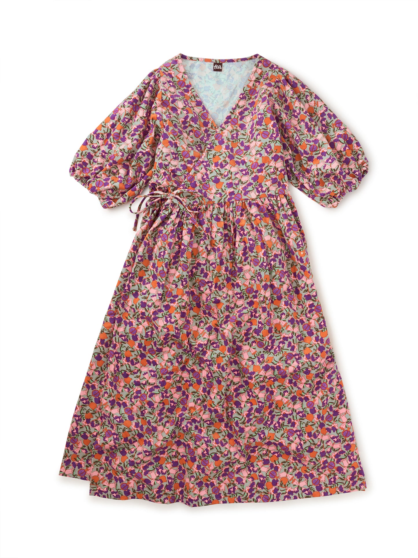 Tea Collection Girls Royal Pomegranate Floral Dress Size: Adult XL Royal Pomegranate Floral