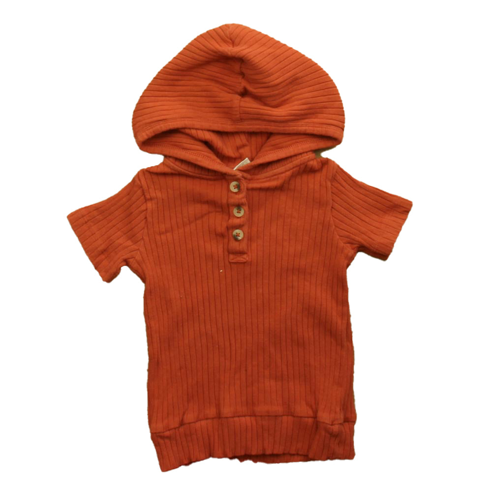 Kate Quinn Organics Boys Rust Short Sleeve Shirt Size: 18-24 Months