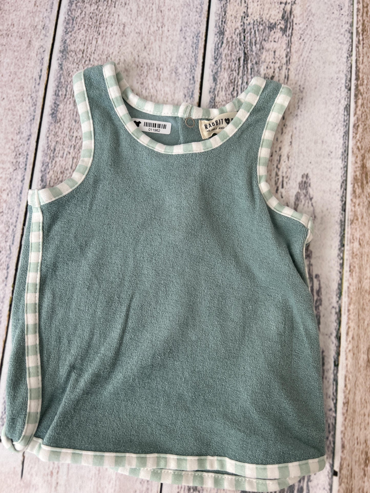 Rabbit Bear Boys Sage Tank Top Size: 6-9 months Sage
