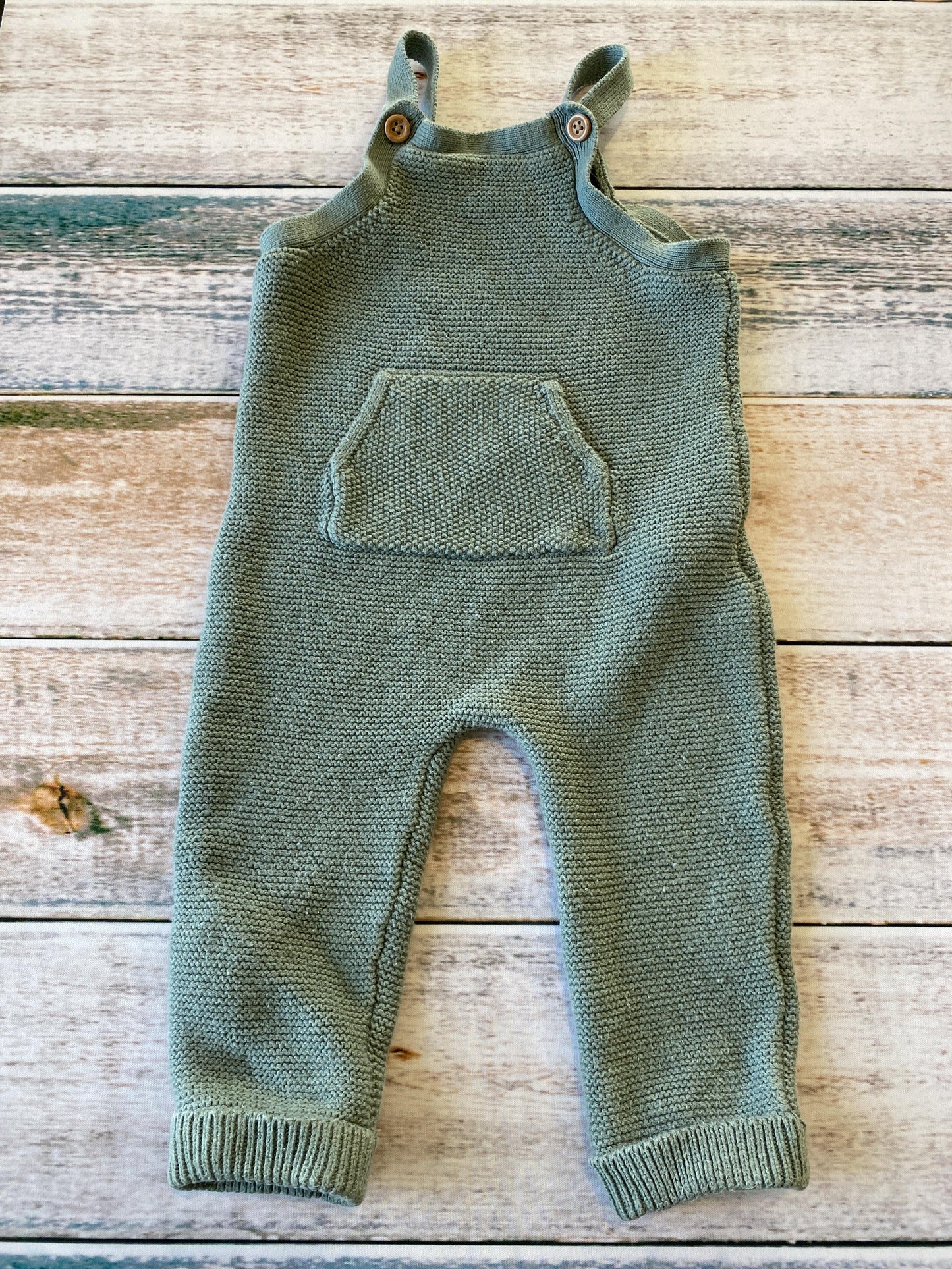 Little Planet Girls Sage Romper Size: 12 months Sage