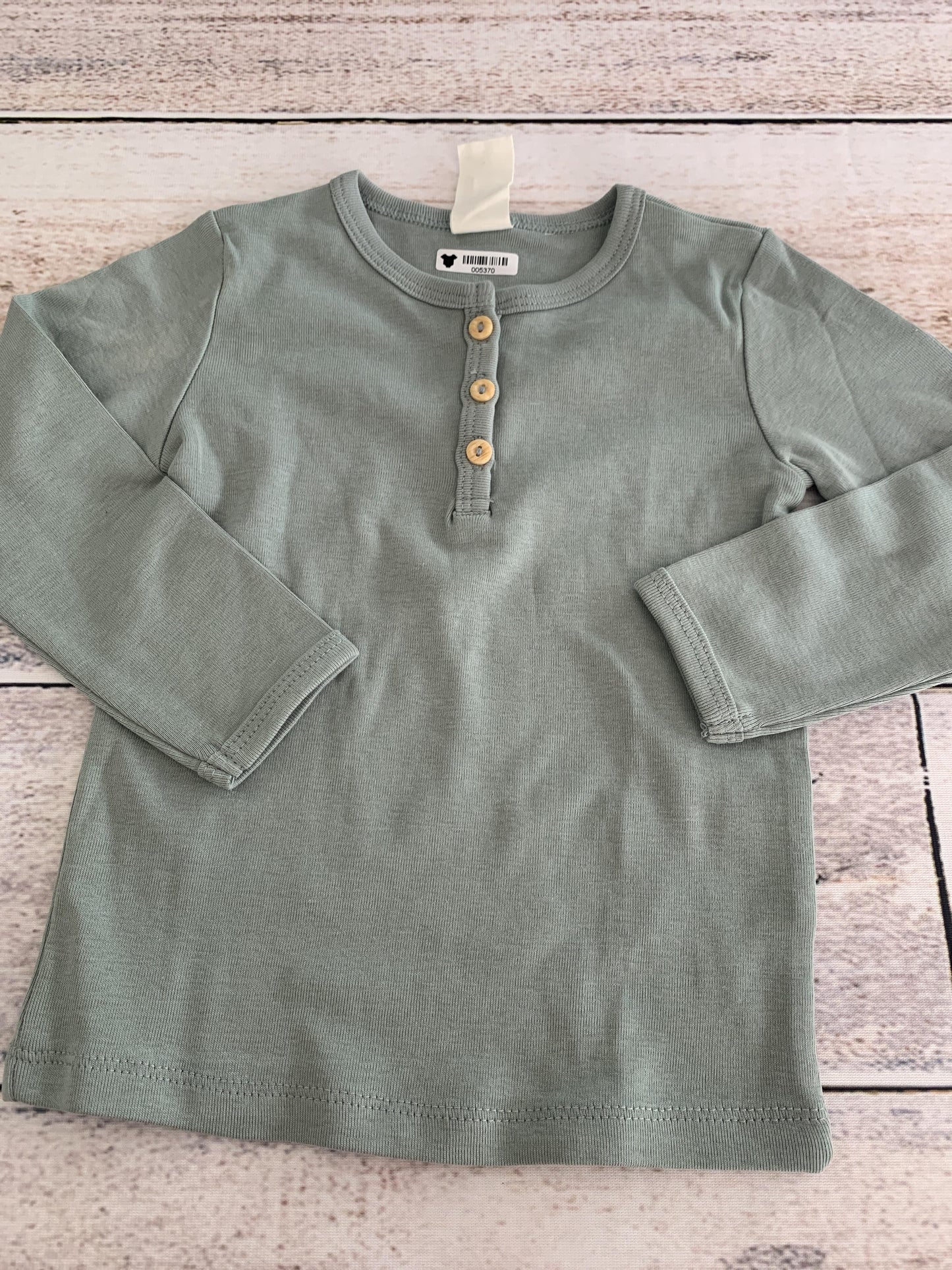 H&M Boys Sage Button Down Short Sleeve Size: 9-12 Months Sage