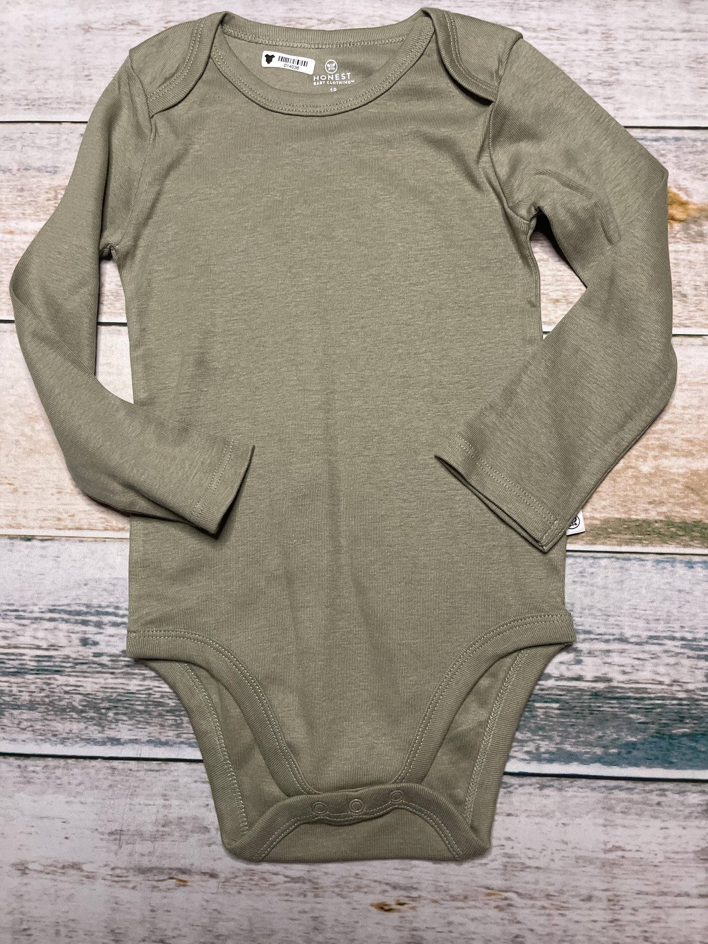 Honest Co Unisex Sage Onesie Size: 18 months Sage