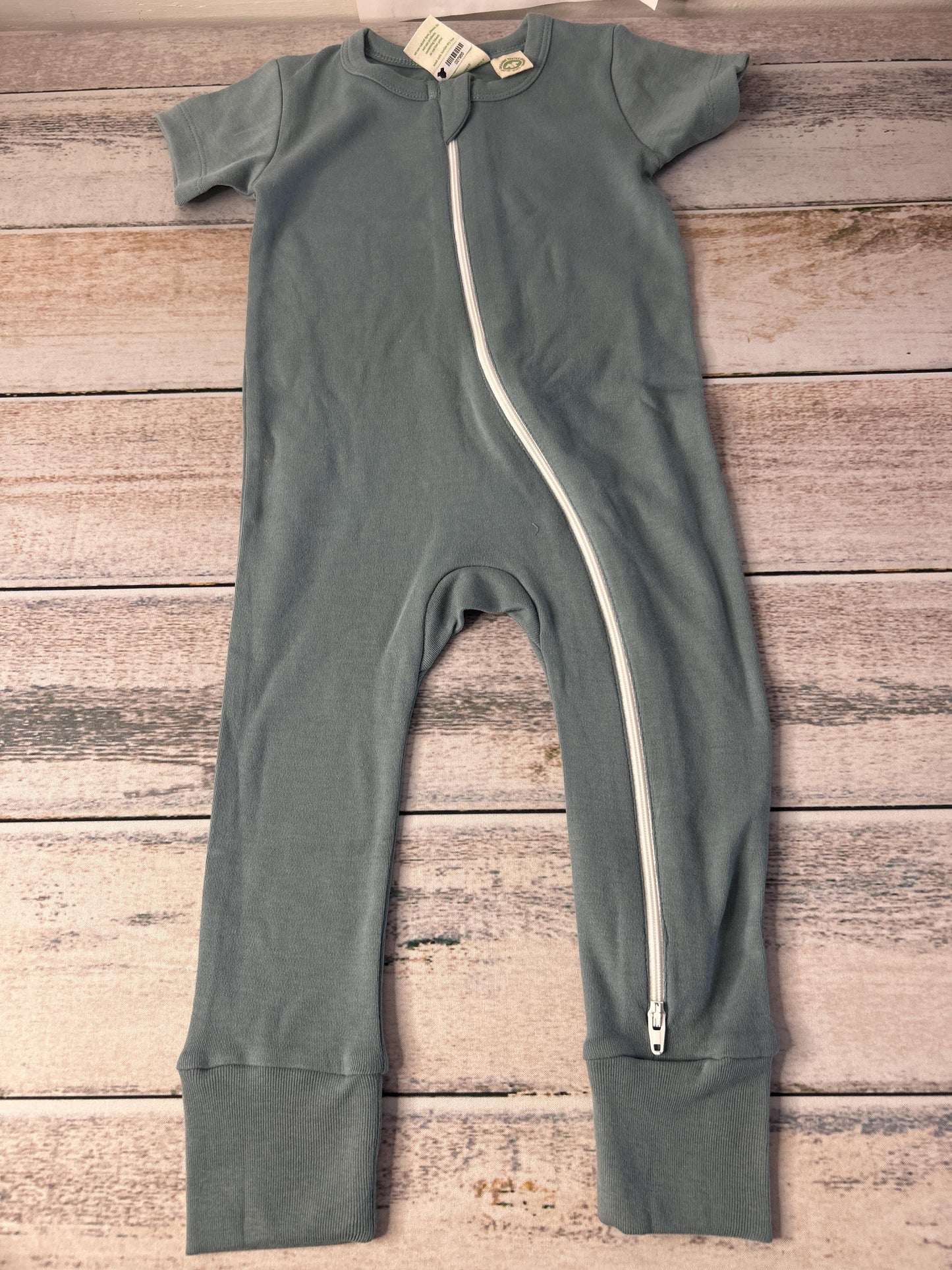 Unisex Sage 1-piece footed Pajamas Size: 12-18 months Sage