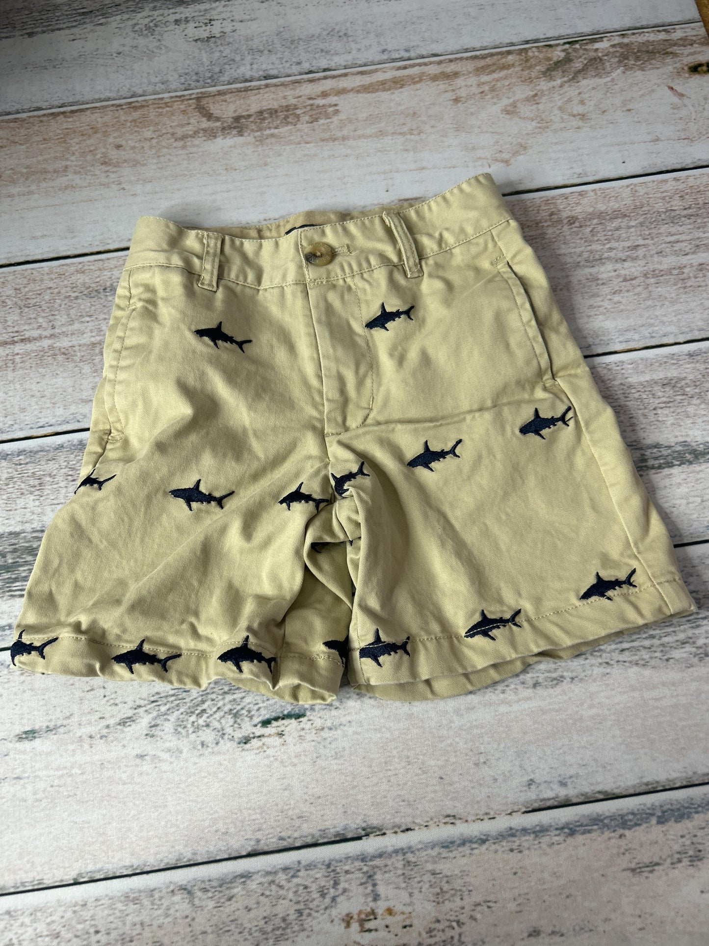 Boys Sea Animals | Tan Shorts Size: 4T Sea Animals | Tan