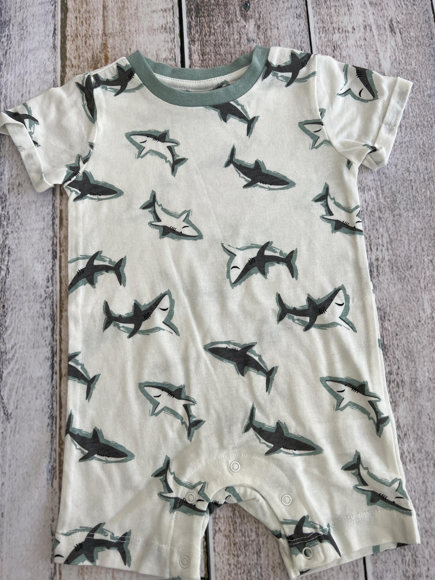 PL Baby Boys Sharks Romper Size: 12 months Sharks
